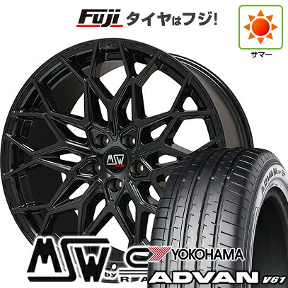 【新品国産車用5穴114.3】 夏タイヤ ホイール4本セット 255/45R20 ヨコハマ アドバン V61 MSW by OZ Racing MSW 51(グロスブラック) 8.5J 20インチ(送料無料)