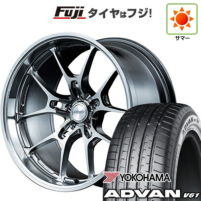 【新品国産車用5穴114.3】 夏タイヤ ホイール4本セット 255/45R20 ヨコハマ アドバン V61 RAYS レイズ ボルクレーシング G025 LC 8.5J 20インチ(送料無料)