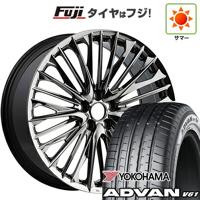 【新品国産車用5穴114.3】 夏タイヤ ホイール4本セット 235/55R20 ヨコハマ アドバン V61 WALD ヴァルド ジェニュインライン F-001 8.5J 20インチ(送料無料)
