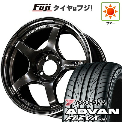 【新品国産車用5穴114.3】 夏タイヤ ホイール4本セット 205/55R16 ヨコハマ アドバン フレバV701 ヨコハマ アドバンレーシング TC-4 7J 16インチ(送料無料)