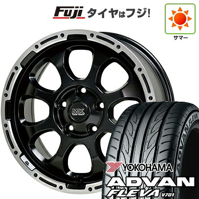 【新品】フリード クロスター 夏タイヤ ホイール4本セット 205/45R17 ヨコハマ アドバン フレバV701 ホットスタッフ マッドクロス グレイス 7J 17インチ(送料無料)