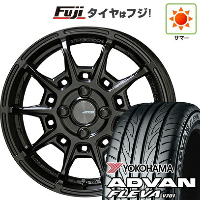 【新品】フリード クロスター 夏タイヤ ホイール4本セット 205/45R17 ヨコハマ アドバン フレバV701 共豊 ガレルナ レフィーノ 7J 17インチ(送料無料)