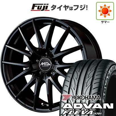 【新品】シエンタ 2015-22 夏タイヤ ホイール4本セット 195/50R16 ヨコハマ アドバン フレバV701 MID WHEELS SQ27 6.5J 16インチ(送料無料)