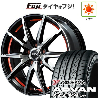 【新品国産車用5穴114.3】 夏タイヤ ホイール4本セット 215/40R18 ヨコハマ アドバン フレバV701 MID WHEELS RX-02 7J 18インチ(送料無料)｜フジコーポレーション