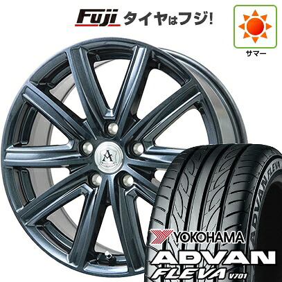 【新品】フリード クロスター 夏タイヤ ホイール4本セット 205/45R17 ヨコハマ アドバン フレバV701 テクノピア アフロディーテ MZ 7J 17インチ(送料無料)