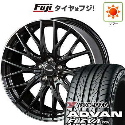 【新品国産車用5穴114.3】 夏タイヤ ホイール4本セット 225/35R20 ヨコハマ アドバン フレバV701 TOMS トムス(トヨタ車専用) TH05 8.5J 20インチ(送料無料)