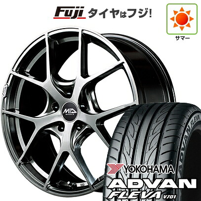 【新品国産車用5穴114.3】 夏タイヤ ホイール4本セット 215/40R18 ヨコハマ アドバン フレバV701 MID WHEELS MID EXCLUSIVE 025F 7J 18インチ(送料無料)｜フジコーポレーション