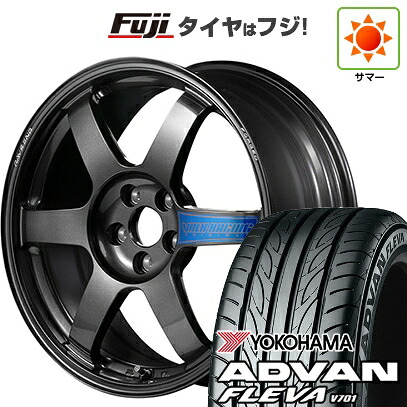 【新品国産車用5穴100】 夏タイヤ ホイール4本セット 215/45R17 ヨコハマ アドバン フレバV701 RAYS レイズ ボルクレーシング TE37 サーガ クラブレーサー 7.5J 17インチ(送料無料)
