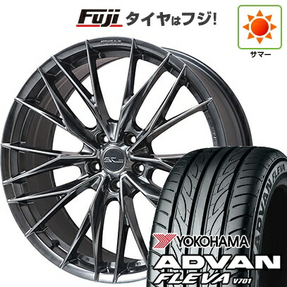 【新品国産車用5穴114.3】 夏タイヤ ホイール4本セット 215/40R18 ヨコハマ アドバン フレバV701 WORK ワーク シュヴァート ブルネン LX 7.5J 18インチ(送料無料)