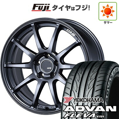 【新品国産車用5穴100】 夏タイヤ ホイール4本セット 215/40R18 ヨコハマ アドバン フレバV701 SSR GT GTV02 グラファイトガンメタ【限定】 7.5J 18インチ(送料無料)|フジコーポレーション