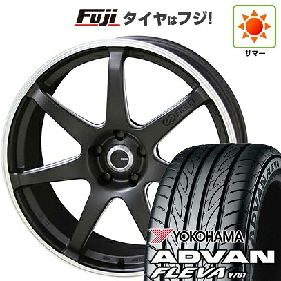 【新品国産車用5穴100】 夏タイヤ ホイール4本セット 215/40R18 ヨコハマ アドバン フレバV701 ENKEI エンケイ TUNING SC38【限定】 8J 18インチ(送料無料)