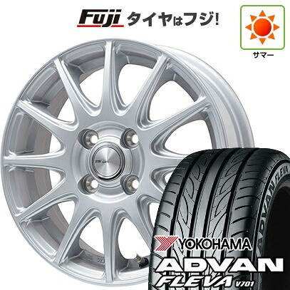 【新品】シエンタ 2015-22 夏タイヤ ホイール4本セット 195/50R16 ヨコハマ アドバン フレバV701 ビッグウエイ BWスポーツ S-120 メタルシルバー 6J 16インチ(送料無料)