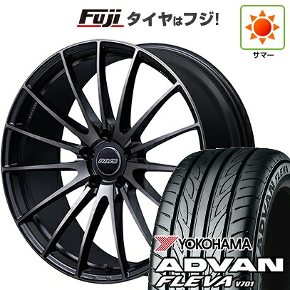 【新品国産車用5穴114.3】 夏タイヤ ホイール4本セット 225/35R20 ヨコハマ アドバン フレバV701 RAYS レイズ VMF L-01 PREMIUM 8.5J 20インチ(送料無料)