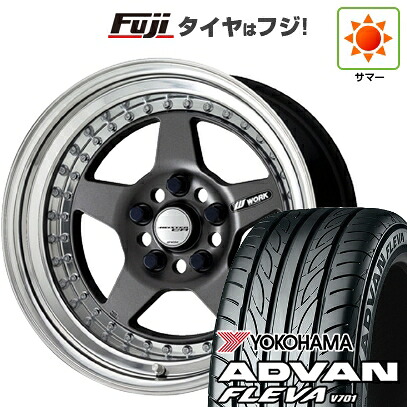 【新品国産車用5穴114.3】 夏タイヤ ホイール4本セット 205/55R16 ヨコハマ アドバン フレバV701 WORK ワーク マイスター CR01 6.5J 16インチ(送料無料)