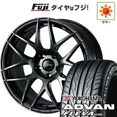 【新品国産車用5穴100】 夏タイヤ ホイール4本セット 215/45R17 ヨコハマ アドバン フレバV701 WEDS ウェッズスポーツ SA-27R【限定】 7J 17インチ(送料無料)