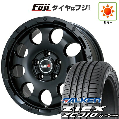 【新品国産車用5穴114.3】 夏タイヤ ホイール4本セット 215/60R17 ファルケン ジークス ZE310R エコラン(限定) レアマイスター LMG CS-9 マットブラック 7.5J 17インチ(送料無料)