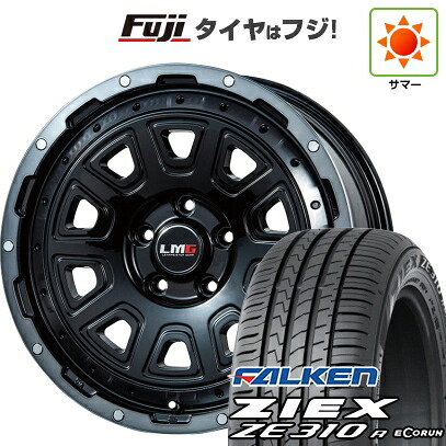 【新品国産車用5穴114.3】 夏タイヤ ホイール4本セット 215/60R17 ファルケン ジークス ZE310R エコラン(限定) レアマイスター LMG DS-10 ブラック/ブラッククリアリム 7.5J 17インチ(送料無料)