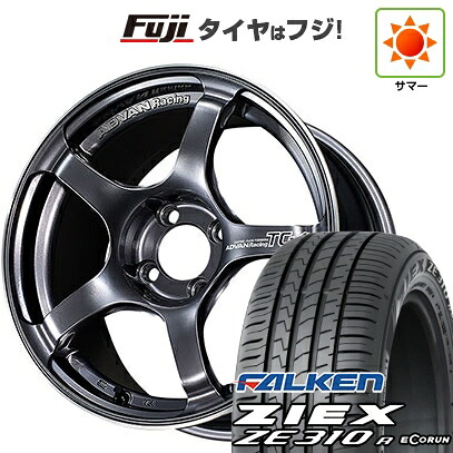 【新品国産車用5穴114.3】 夏タイヤ ホイール4本セット 205/55R16 ファルケン ジークス ZE310R エコラン(限定) ヨコハマ アドバンレーシング TC-4 7J 16インチ(送料無料)