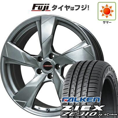【新品国産車用5穴114.3】 夏タイヤ ホイール4本セット 225/55R18 ファルケン ジークス ZE310R エコラン(限定) プレミックス ヴェランV(クロームハイパーシルバー) 8J 18インチ(送料無料)｜フジコーポレーション
