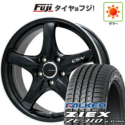 【新品国産車用5穴114.3】 夏タイヤ ホイール4本セット 205/55R16 ファルケン ジークス ZE310R エコラン(限定) レアマイスター CS-V(グロスブラック/リムポリッシュ) 7J 16インチ(送料無料)|フジコーポレーション
