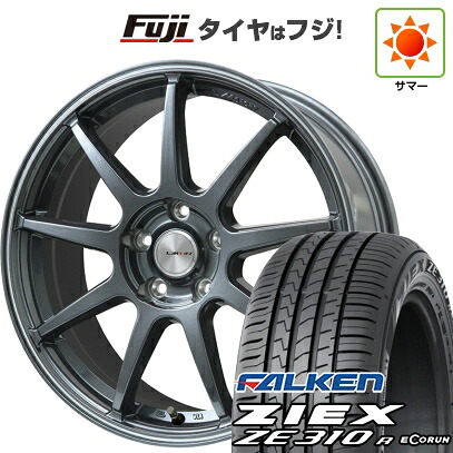【新品国産車用5穴114.3】 夏タイヤ ホイール4本セット 215/60R17 ファルケン ジークス ZE310R エコラン(限定) レアマイスター LMスポーツ LM-QR ガンメタ/ラインポリッシュ 7.5J 17インチ(送料無料)