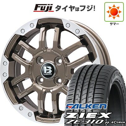 【新品国産車用5穴114.3】 夏タイヤ ホイール4本セット 205/60R16 ファルケン ジークス ZE310R エコラン(限定) ビッグウエイ B-LUGNAS FRD(ブロンズ/リムポリッシュ) 6.5J 16インチ(送料無料)