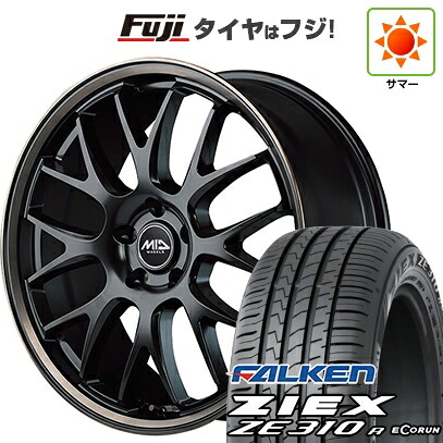【新品国産車用5穴114.3】 夏タイヤ ホイール4本セット 225/55R18 ファルケン ジークス ZE310R エコラン(限定) MID WHEELS MID EXCLUSIVE 820F 7J 18インチ(送料無料)