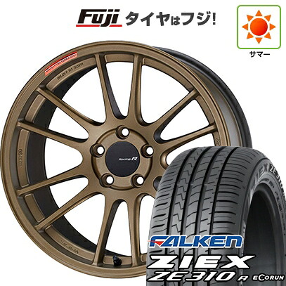 【新品国産車用5穴114.3】 夏タイヤ ホイール4本セット 235/50R18 ファルケン ジークス ZE310R エコラン(限定) ENKEI エンケイ Racing Revolution GTC01 RR チタニウムゴールド 8.5J 18インチ(送料無料)