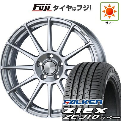 【新品国産車用5穴100】 夏タイヤ ホイール4本セット 225/55R18 ファルケン ジークス ZE310R エコラン(限定) ENKEI エンケイ PerformanceLine PF03 7J 18インチ(送料無料)
