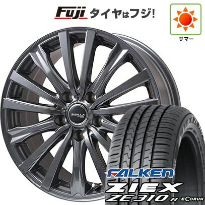【新品】フリード 5穴/114 夏タイヤ ホイール4本セット 195/55R16 ファルケン ジークス ZE310R エコラン(限定) トピー シビラ NEXT W-5 ディープグレー【限定】 6.5J 16インチ(送料無料)