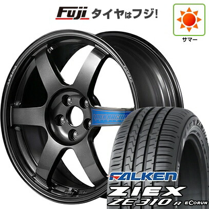 【新品国産車用5穴100】 夏タイヤ ホイール4本セット 215/45R17 ファルケン ジークス ZE310R エコラン(限定) RAYS レイズ ボルクレーシング TE37 サーガ クラブレーサー 7.5J 17インチ(送料無料)