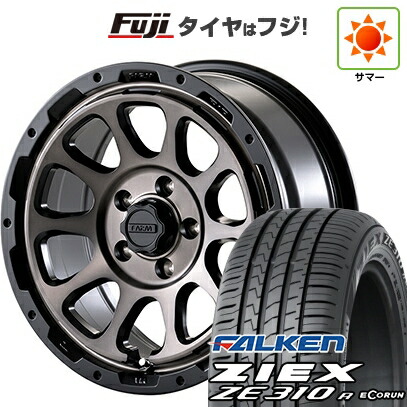 【新品国産車用5穴114.3】 夏タイヤ ホイール4本セット 225/65R17 ファルケン ジークス ZE310R エコラン(限定) モーターファーム ファームD10 7J 17インチ(送料無料)