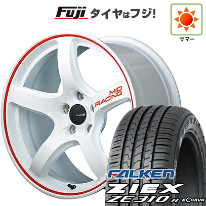 【新品国産車用5穴114.3】 夏タイヤ ホイール4本セット 215/50R17 ファルケン ジークス ZE310R エコラン(限定) MID WHEELS MID RACING R50 7J 17インチ(送料無料)
