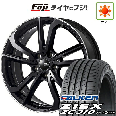 【新品】フリード クロスター 夏タイヤ ホイール4本セット 185/65R15 ファルケン ジークス ZE310R エコラン(限定) ブランドルライン レツィオ ブラックリムポリッシュ 6J 15インチ(送料無料)