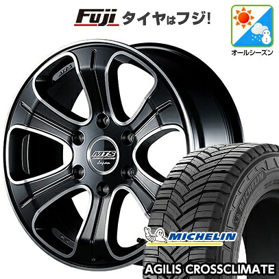 【新品】ハイエース200系 オールシーズンタイヤ ホイール4本セット 215/60R17 109/107T ミシュラン アジリス クロスクライメート エムテクノ M.T.S.JAPAN MJ17-01S 7J 17インチ(送料無料)