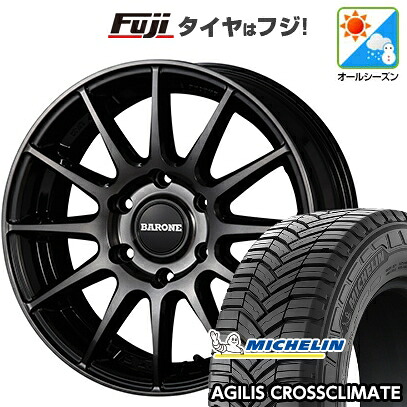 【新品】ハイエース200系 オールシーズンタイヤ ホイール4本セット 215/60R17 109/107T ミシュラン アジリス クロスクライメート ファブレス ヴァローネ LV-12 1P 6.5J 17インチ(送料無料)|フジコーポレーション