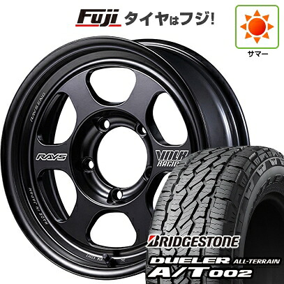 【新品】ジムニーシエラ/ジムニーノマド 夏タイヤ ホイール4本セット 215/70R16 ブリヂストン デューラー A/T002 OWL/RBL RAYS レイズ ボルクレーシング TE37XT FOR J Black Shadow LTD. 5.5J 16インチ(送料無料)