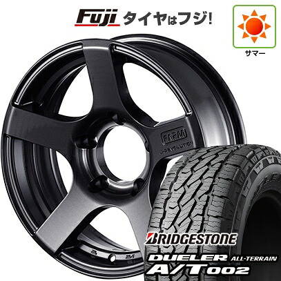 【新品】ジムニーシエラ/ジムニーノマド 夏タイヤ ホイール4本セット 215/70R16 ブリヂストン デューラー A/T002 OWL/RBL モーターファーム J-レボリューション 5.5J 16インチ(送料無料)