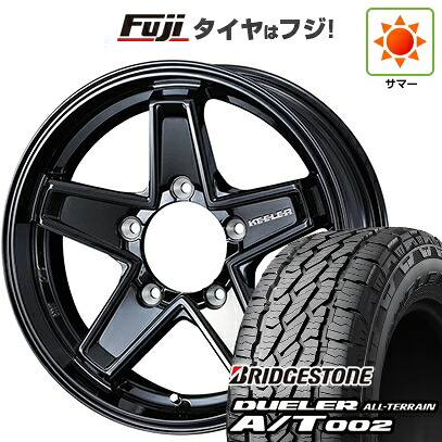 【新品】ジムニー 夏タイヤ ホイール4本セット 175/80R16 ブリヂストン デューラー A/T002 RBL WEDS ウェッズアドベンチャー キーラータクティクス グロスブラック 5.5J 16インチ(送料無料)|フジコーポレーション