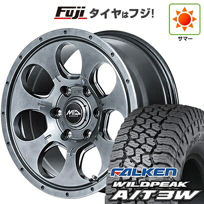 【新品】プラド/ハイラックス 夏タイヤ ホイール4本セット 285/70R17 ファルケン ワイルドピーク A/T3W MID WHEELS マッドエージェント 7.5J 17インチ(送料無料)