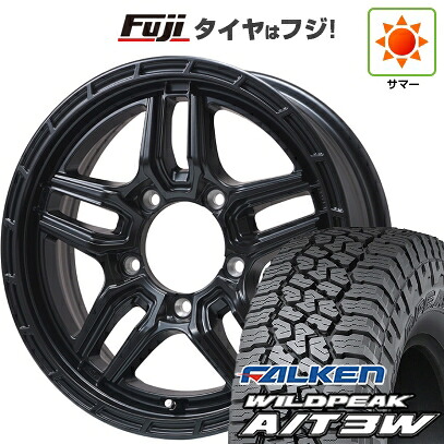 【新品】ジムニー 夏タイヤ ホイール4本セット 175/80R16 ファルケン ワイルドピーク A/T3W レアマイスター LMG ベレッタ(マットブラック) 5.5J 16インチ(送料無料)｜フジコーポレーション