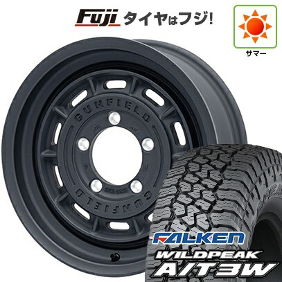【新品】ジムニー 夏タイヤ ホイール4本セット 175/80R16 ファルケン ワイルドピーク A/T3W ショウワガレージ ガンフィールド 5.5J 16インチ(送料無料)