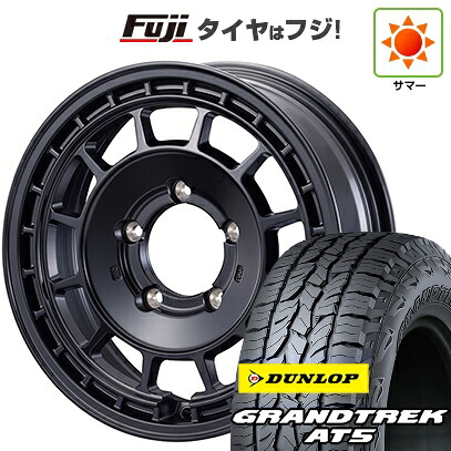【新品】ジムニーシエラ/ジムニーノマド 夏タイヤ ホイール4本セット 225/70R16 ダンロップ グラントレック AT5 モーターファーム クロスバーナー 6J 16インチ(送料無料)｜フジコーポレーション