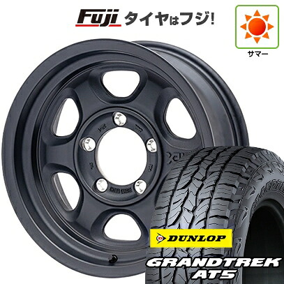 【新品】ジムニー 夏タイヤ ホイール4本セット 175/80R16 ダンロップ グラントレック AT5 ショウワガレージ ゼノ 5.5J 16インチ(送料無料)