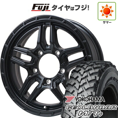 【新品】ジムニー 夏タイヤ ホイール4本セット 215/85R16 ヨコハマ ジオランダー M/T+ G001C レアマイスター LMG ベレッタ(マットブラック) 5.5J 16インチ(送料無料)