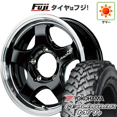 【新品】ジムニー 夏タイヤ ホイール4本セット 215/85R16 ヨコハマ ジオランダー M/T+ G001C MID WHEELS MID RACING R05HC 5.5J 16インチ(送料無料)