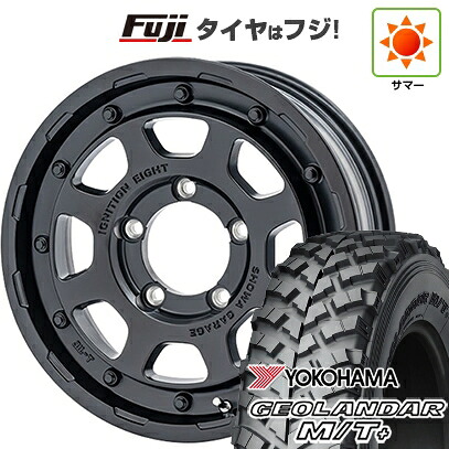 【新品】ジムニー 夏タイヤ ホイール4本セット 195R16C 104/102Q ヨコハマ ジオランダー M/T+ G001J ショウワガレージ イグニッション エイト 5.5J 16インチ(送料無料)