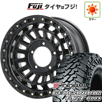 【新品】ジムニーシエラ/ジムニーノマド 夏タイヤ ホイール4本セット 225/70R16 ヨコハマ ジオランダー M/T G003 MLJ エクストリームJ XJ08 6J 16インチ(送料無料)｜フジコーポレーション