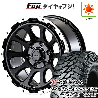 【新品】プラド/ハイラックス 夏タイヤ ホイール4本セット 35X12.5R17 ヨコハマ ジオランダー M/T G003 モーターファーム ファームD10 8J 17インチ(送料無料)