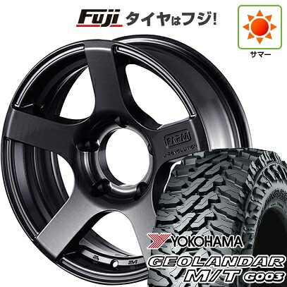 【新品】ジムニーシエラ/ジムニーノマド 夏タイヤ ホイール4本セット 215/70R16 ヨコハマ ジオランダー M/T G003 モーターファーム J-レボリューション 5.5J 16インチ(送料無料)